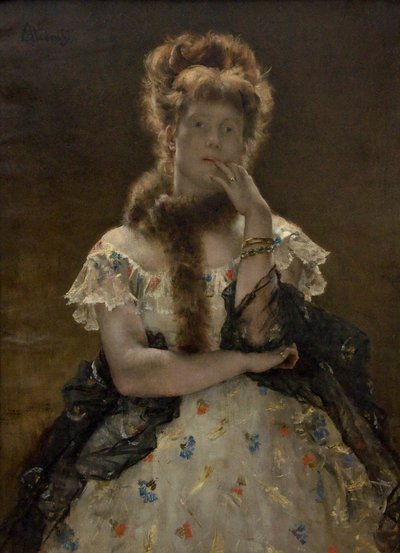 The Parisian Sphinx by Alfred Emile Stevens